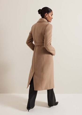 Phase Eight Livvy Wool Camel Trench Coats Brown USA | 5897623-QV